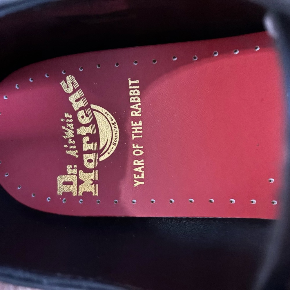 Dr. Martens Lunar New Year Black and Red 1461 Oxfords (Year of the Rabbit) - Picture 10 of 14